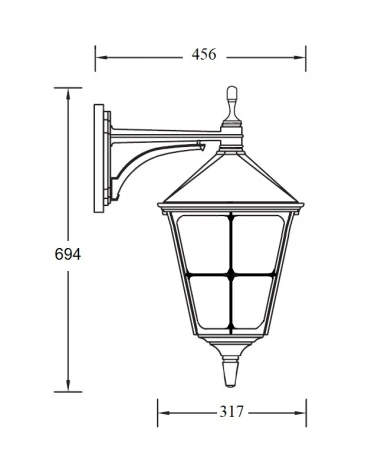 Настенный фонарь уличный Oasis Light QUADRO XXL 79902XXL Bl