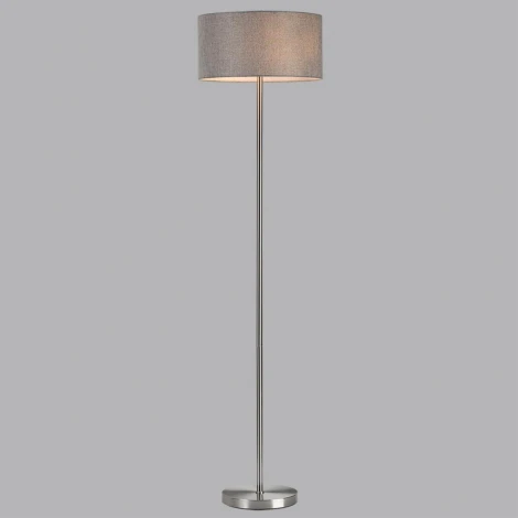Торшер Lumion Nikki 8251/2F никель/серый, металл/текстиль Е27 2*60W 220V (выключатель, круглые)