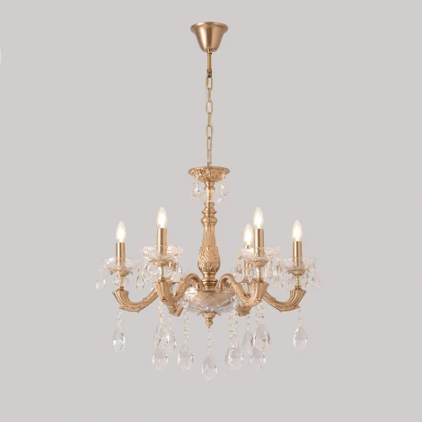 Подвесная люстра Crystal Lux ELIZABETH SP6 BRASS
