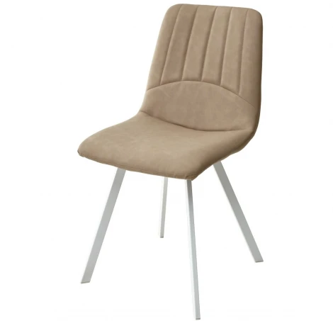 Стул ASHTON RU-18 темно-бежевый винтаж/ белый каркас