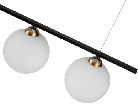 Люстра подвесная Opaco V000152 (11015/3P Black) (220V, на тросе, шар, асимметрия)