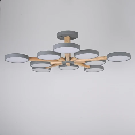 Потолочная люстра Wi-Fi на штанге Turna L10 Grey By ImperiumLoft Turna-B01 (LED, 220V, голосовое управление, умный дом - Алиса)