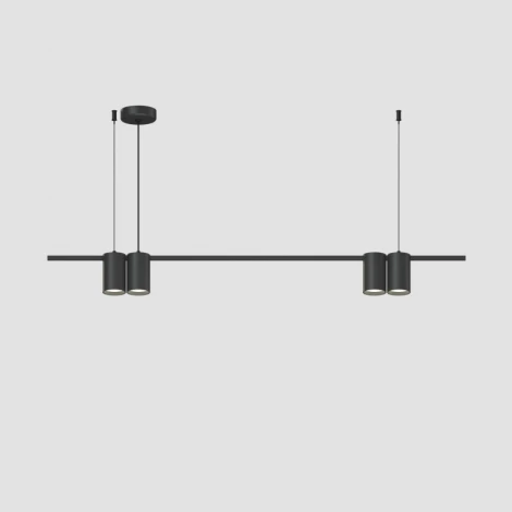 Подвесной светильник Denkirs Orbit DK4061-BK 4xGU10 LED до 15 Вт, черный матовый (220V, на тросе)