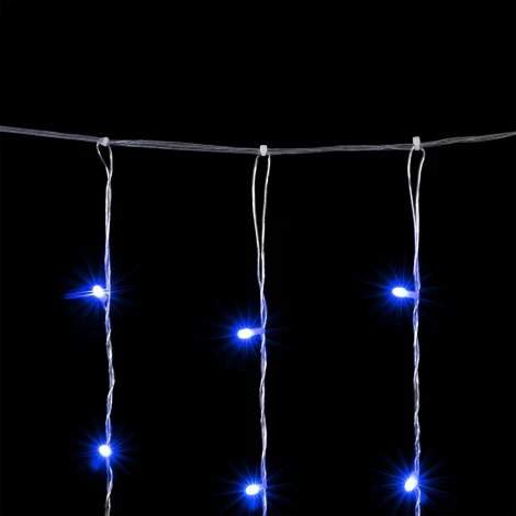 Гирлянда Занавес Облегченный 2 x м Синий 220В, 400 LED, Провод Прозрачный ПВХ, IP54 Laitcom Занавесы PCL400NOT-10-2B