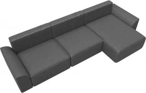 Диван угловой Лига-048 НПБ лонг Лига Диванов (Замша) арт.128507