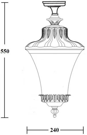 Потолочный светильник уличный Oasis Light ELBA 86405A Bl (220V, фонарь, IP44)