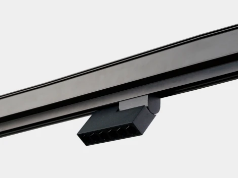 Трековый светильник магнитный светодиодный книжка дарклайт черный 6Вт 48V 3000К Lumker SY-LINK SY-LINK-FL-BL-6-WW