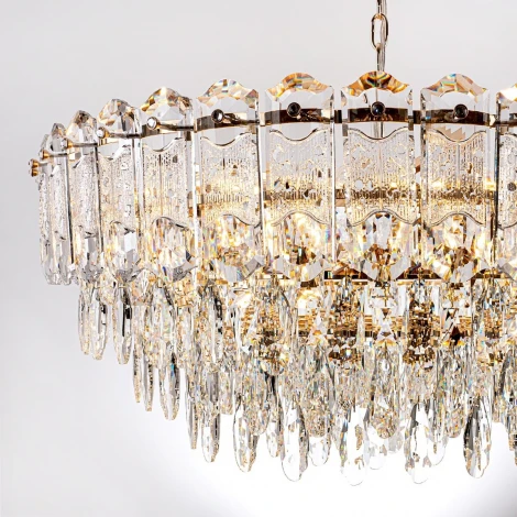 Подвесная люстра хрустальная Modelux MODELUX ML.7085.800 GD