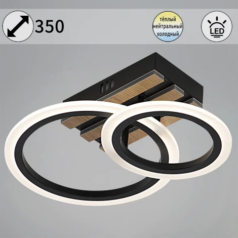 Потолочная люстра светодиодная на штанге с регулировкой цветовой температуры Reluce 00330-0.3-1+1