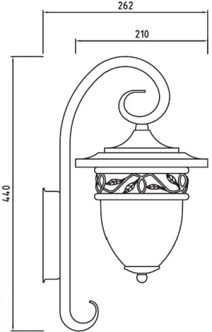 Уличный настенный фонарь Oasis Light KRAKOV 1 L 87202L/18L Gb (220V, фонарь, под старину, IP44)