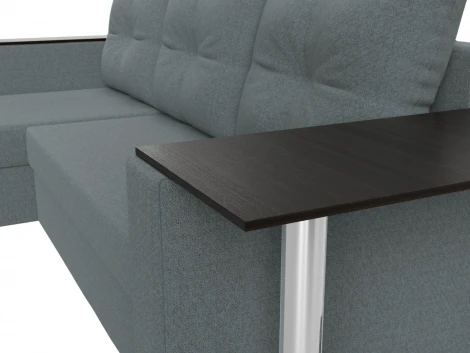 Диван угловой Атланта Лайт левый угол (Серый/Рогожка) Лига Диванов арт.121164L