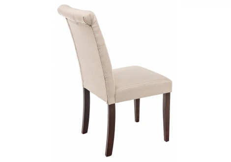 Обеденный стул Woodville Amelia dark walnut / fabric cream 11017