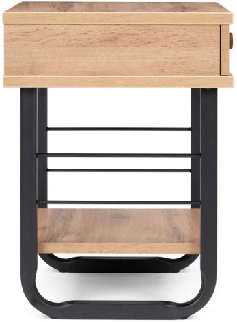 Прикроватная тумба Woodville Малгома черная / дуб вотан 511608
