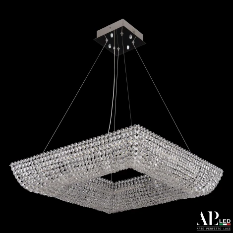 Подвесная люстра светодиодная APL LED Sicilia SH503.0.60.A.Ni.4000 (220V, хрусталь, на тросе)