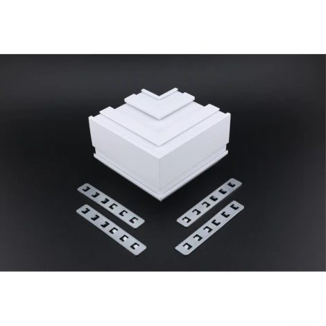 Соединитель шинопровода угловой плоский для натяжного потолка Aployt Magnetic track 220 APL.0284.10.04