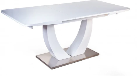 Стол раскладной Adams (140+40 см) закаленное стекло белый Top Concept 2000000001036