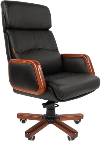 Компьютерное кресло CHAIRMAN 417 (Металл,Дерево,Экокожа/Черный)