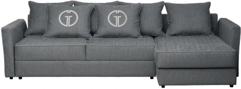 Диван Garda Decor SORRENTO-290-Koza0310-KOR+Nev91 (Темно-серый)