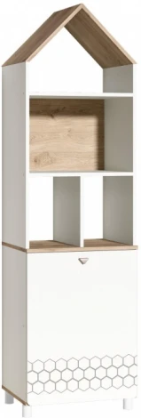 Стеллаж Эльга (Эльга белый шагрень / дуб белый exclusive) Mobi арт.518264