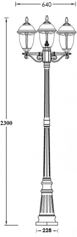Наземный фонарь Oasis Light St.LOUIS L 89109LB Bl мат/тр