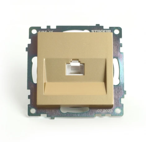 Розетка Ethernet RJ-45 (золото) Stekker Катрин 49227