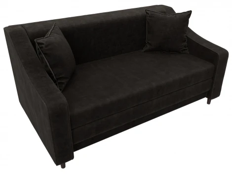 Диван прямой Лига-071 (ЛДСП,Брус,Фанера/Дерево/Велюр/Коричневый) Лига Диванов 129782