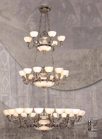 Riperlamp 244G/27+15+8 AY WHITE/CREAM ALABASTER