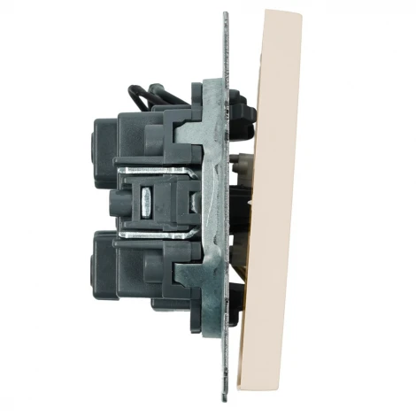 Выключатель одноклавишный с подсветкой (кашемир, soft touch) Stekker Эмили 49889