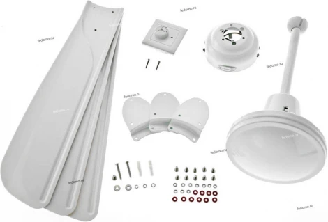 Вентилятор потолочный с настенным регулятором Westinghouse Urban Gale, 3 лопасти, белый
