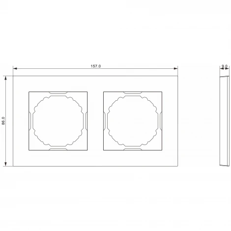 Рамка 2-я, матовый кремовый Donel A07 DE21231