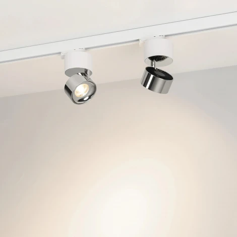 Трековый светильник SP-PLURIO-TRACK-4TR-R77-9W Day4000 (WH-CHR, 36 deg, 230V) (Arlight, IP20 Металл) 038104 (LED)