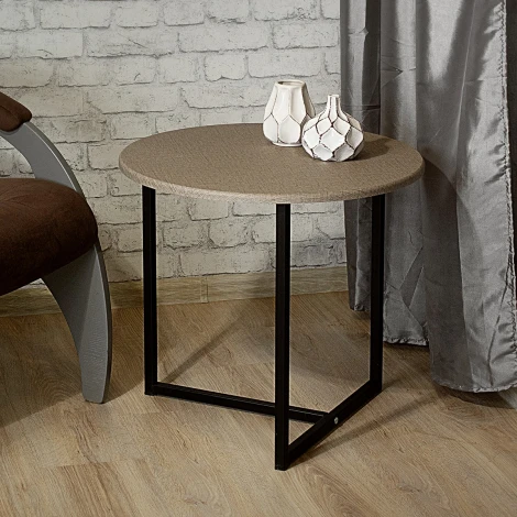 Стол журнальный BeautyStyle 27 текстиль темный/черный Mebelik арт.009007