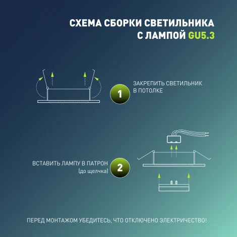 Встраиваемый точечный светильник ЭРА KL96 BK