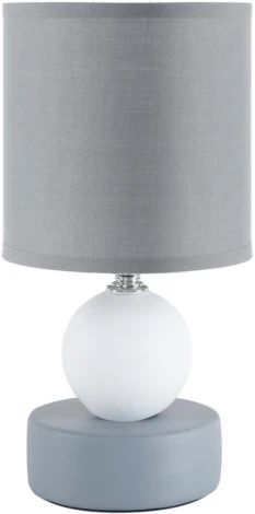 Настольная лампа Lumion Lalana 8181/1T серый, керамика/текстиль E14 1*40W 220V (выключатель, шар, круглые)