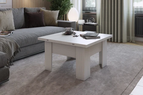 Стол-трансформер Секрет, цвет белый рамух/белый рамух Mebelson (арт.CZ-014.2344)