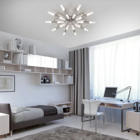 Потолочная люстра Wi-Fi Bogate's Bastone 347 Smart (220V, управление смартфоном, голосовое управление, умный дом - Minimir Home, Алиса, Маруся, Салют, круглые)