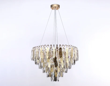 Подвесная люстра каскадная Ambrella TRADITIONAL TR5258 (220V, хрусталь, на тросе)