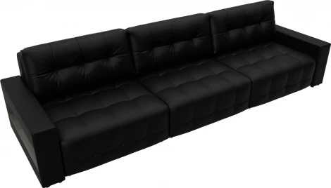 Диван прямой с полками Лига-053 НПБ Лонг Лига Диванов (Экокожа) арт.128920