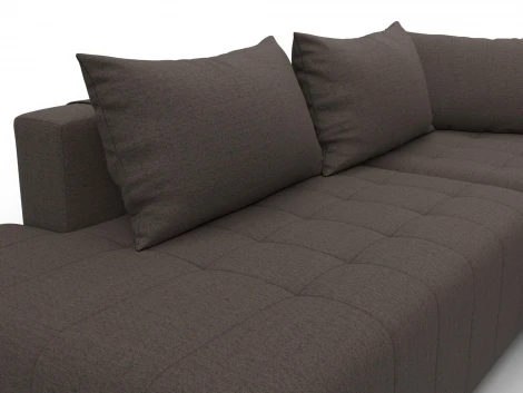 Диван угловой Лига-103 НПБ угол правый (ДСП,Брус,Фанера,Рогожка/Коричневый) Лига Диванов 134810