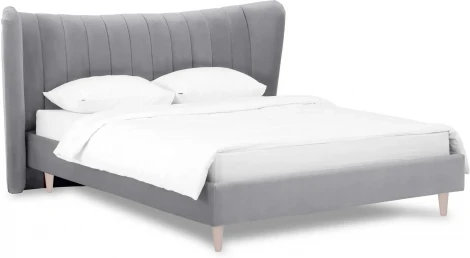 Кровать Queen II Agata L ОГОГО (арт.574779), (Ткань/Серый)