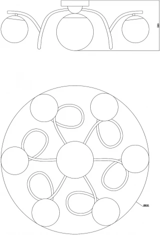 Потолочная люстра Moderli Circle V1150-5C (220V, шарики)