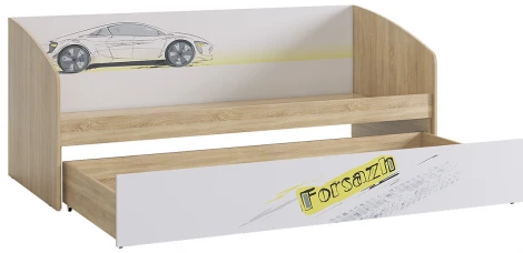 Форсаж Кровать, цвет дуб сонома/белый Mebelson (арт.MKF-07.1623)