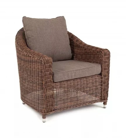 Кресло из искусственного ротанга, цвет коричневый 4SIS Кон Панна YH-C1808W brown