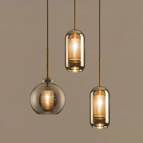 Подвесной светильник Catch Smoky D25 ImperiumLoft Catch-Smoky01 (186741-23) (220V, на проводе, шар)