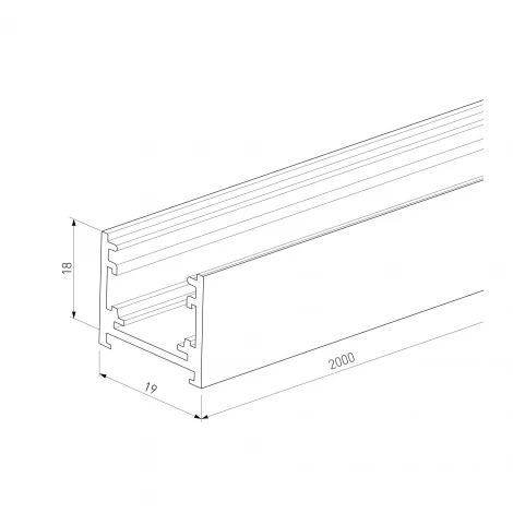 Шинопровод магнитный накладной Titan Line титан 2 м 48V Elektrostandard Magnetic Line 85227/00