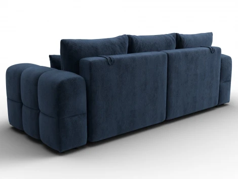 Диван прямой Лига-110 НПБ (ДВП,ДСП,ЛДСП,Брус,Фанера,Велюр/Синий) Лига Диванов 136511