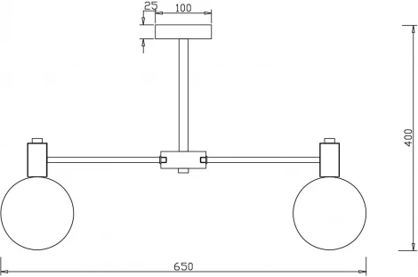 Люстра потолочная на штанге Globo FR5175PL-06BS (220V, шар)