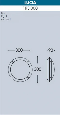 Настенный светильник уличный Fumagalli Lucia 1R3.000.000.LYE27 (220V, круглые, IP66)