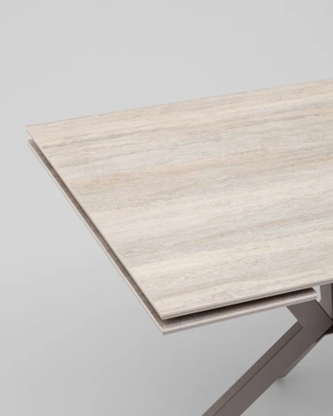 Стол Marmer 120-180/80/76 см подстолье металл капучино Stool Group УТ000042366