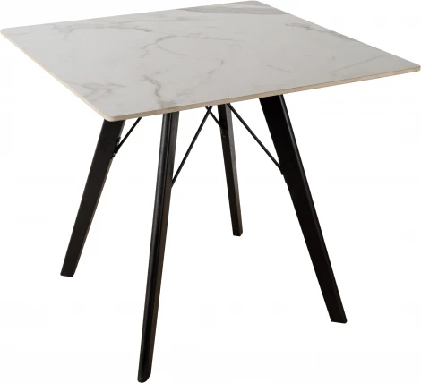 Стол обеденный обеденный JET CERAMIC квадратный 80*80 (Дерево бук, Венге) RF Wenge Statuario 80x80